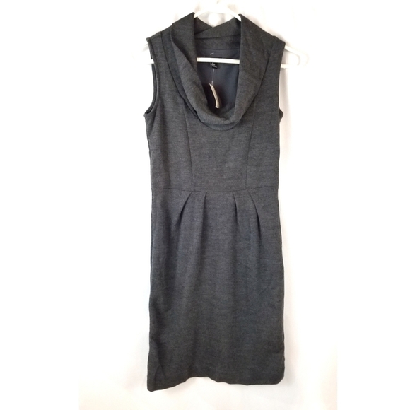 Ann Taylor Dresses & Skirts - Ann Taylor Size 0P Sleeves Drape Neck Dress Wool Blend